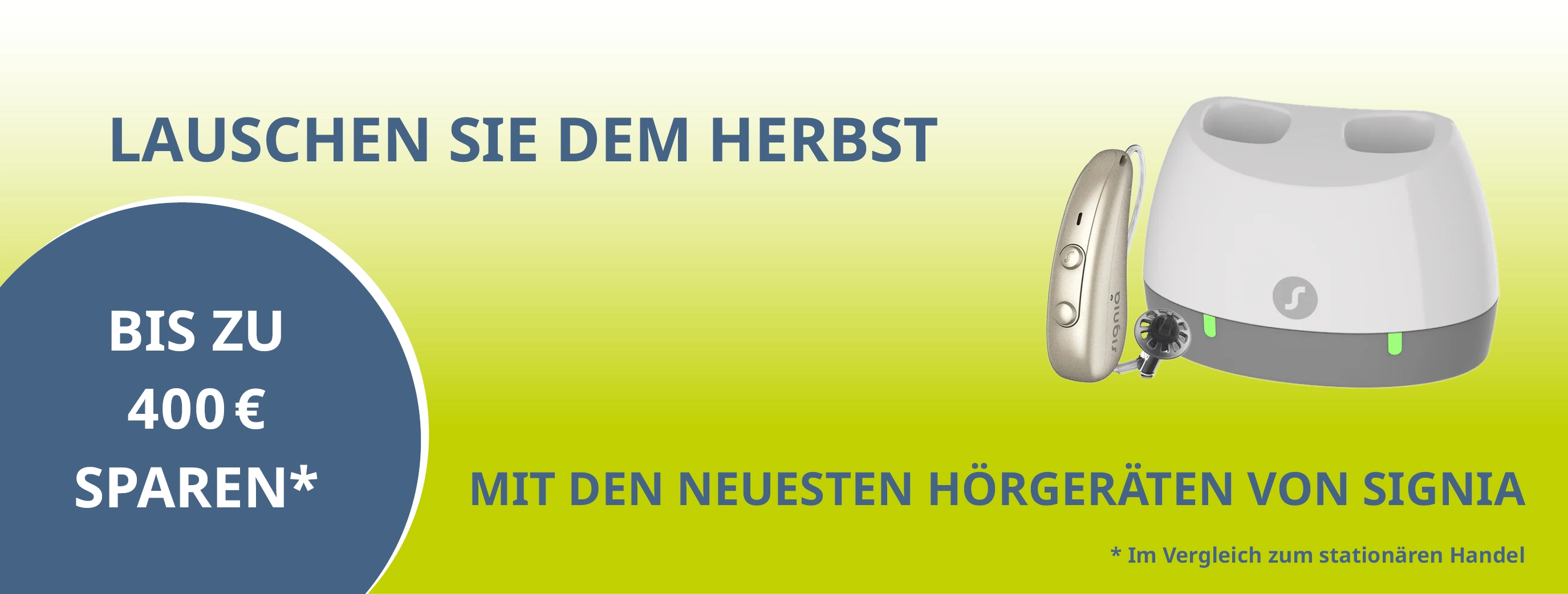 hear & now dein Hoergeraet Herobanner Lauschen Sie dem Herbst mit den neuesten Hoergeraeten von Signia